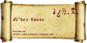 Ábri Kevin névjegykártya
