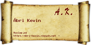 Ábri Kevin névjegykártya